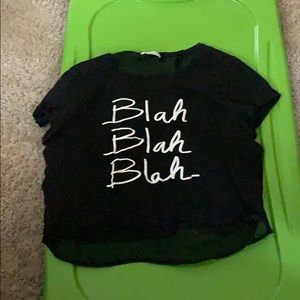 Blah blah blah crop top